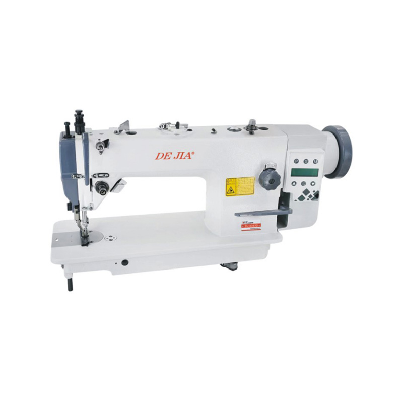 DJ-0303D Máquina de coser de cama plana de material grueso síncrono doble de una sola aguja